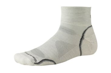 Image of Smartwool PhD Outdoor Ultra Light Mini Sock - Stone/Charcoal M