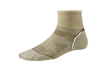Image of Smartwool PhD Outdoor Ultra Light Mini Sock - Women's-Oatmeal/White-Medium