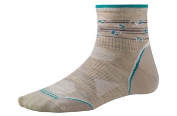 Image of Smartwool PhD Outdoor Ultra Light Mini Sock - Womens-Oatmeal/Canton-Medium