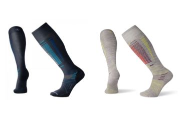 Image of Smartwool PhD Pro Freeski Socks, Deep Navy, Light Gray