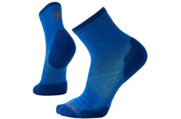 Image of Smartwool PhD Run Cold Weather Mid Crew Sock - Men's, Bright Blue, Medium SW001368378-M