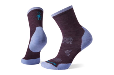 Image of Smartwool PhD Run Cold Weather Mid Crew Socks - Womens, Bordeaux/Purple Mist, Small, SW001371F56-S