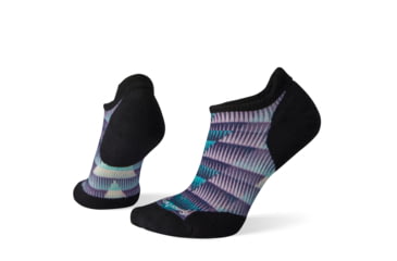 Image of Smartwool PhD Run Light Elite Chevron Print Micro Socks - Womens, Wave Blue, Large, SW001233D24-L