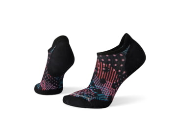 Image of Smartwool PhD Run Light Elite Dot Print Micro Socks - Womens, Black, Large, SW001234001-L