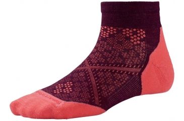 Image of Smartwool PhD Run Light Elite Low Cut Sock - Women's-Aubergine-Small