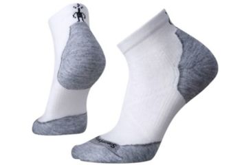 Image of Smartwool PhD Run Light Elite Low Cut Sock - Women's, White/Light Gray, Medium SW0SW211367-M