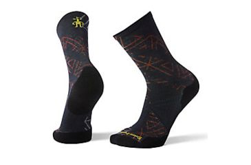 Image of Smartwool PhD Run Light Elite Print Crew, Deep Navy, Large, SW001162092-L