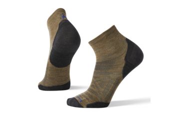 Image of Smartwool PhD Run Light Elite Print Crew, Desert Sand, X-Large, SW001412A37-XL