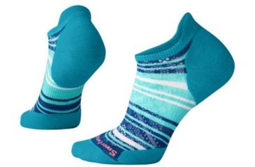Image of Smartwool PhD Run Light Elite Striped Micro Sock - Women's, Capri, Small SW000772810-S