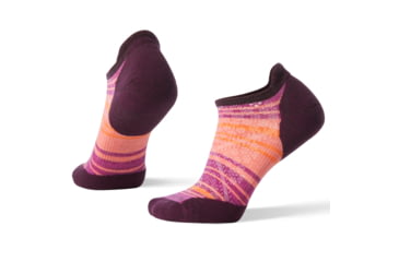 Image of Smartwool PhD Run Light Elite Striped Micro Socks - Womens, Bordeaux, Small, SW000772590-S