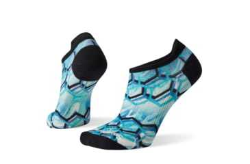 Image of Smartwool PhD Run Ultra Light Hex Print Micro Socks - Womens, Capri, Small, SW001232810-S