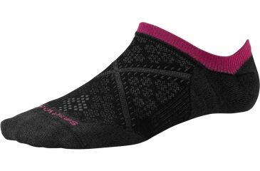 Image of Smartwool PhD Run Ultra Light No Show Sock - Women's-Black-Large