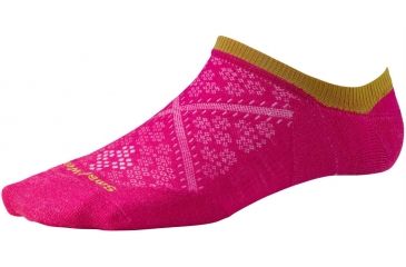 Image of Smartwool PhD Run Ultra Light No Show Sock - Womens-Bright Pink-Small