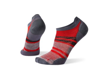 Image of Smartwool PhD Run Ultra Light Pattern Micro Socks, Tandoori Orange, Large, SW001403823-L
