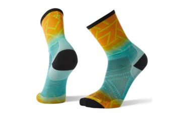 Image of Smartwool PhD Run Ultra Light Print Crew, Capri, Large, SW003997810-L
