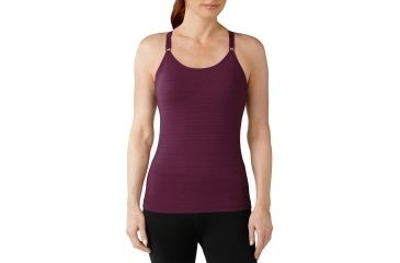 Image of Smartwool PhD Seamless Long Bra - Womens-Small-Aubergine
