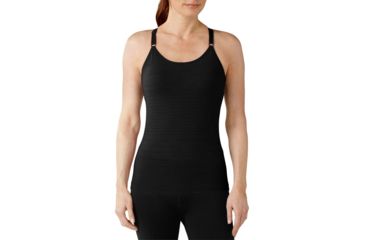 Image of Smartwool PhD Seamless Long Bra - Womens-Black-Small