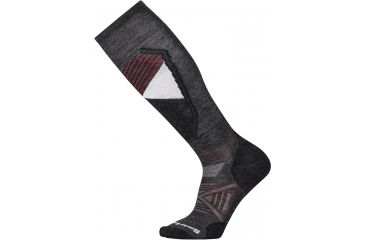 Image of Smartwool PhD Ski Light Pattern Sock - Men's-Charcoal-Large
