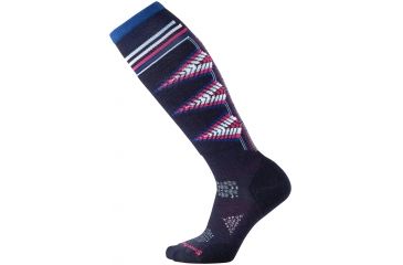 Image of Smartwool PhD Ski Light Pattern Sock - Women's-Deep Navy-Medium