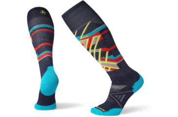 Image of Smartwool PhD Ski Medium Pattern Sock - Mens, Deep Navy, Large, SW001181092-DEEP NAVYL