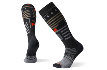 Image of Smartwool PhD Ski Medium Pattern Socks, Charcoal, Large, SW001284003-L