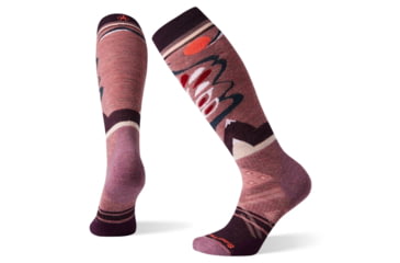 Image of Smartwool PhD Ski Medium Pattern Socks - Womens, Nostalgia Rose, Large, SW001454A32-L