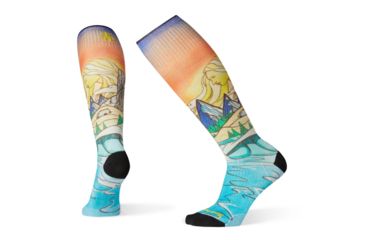 Image of Smartwool PhD Ski Ultra Light Lifecycle Print Socks - Womens, Multi Color, Small, SW001183150-S