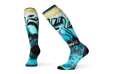 Image of Smartwool PhD Snow Protect Our Winters Ultra Light Print Socks, Multi Color, Extra Large, SW001432150-XL