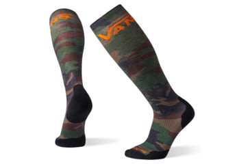 Image of Smartwool PhD Snow VANS Woodland Camo Print Light Elite Socks, Camo, Large, SW004120846-L