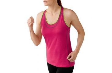 Image of Smartwool PhD Ultra Light Tank - Womens-Bright Pink-Large