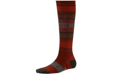 Image of Smartwool Pine Glass Ultra Light Knee High Sock - Women's-Cinnamon Heather-Medium