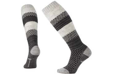 Image of Smartwool Popcorn Cable Knee High Sock - Women's, Winter White Donegal, Medium SW010052983-M