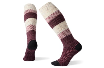 Image of Smartwool Popcorn Cable Knee High Socks - Womens, Multi Donegal, Medium, SW010052B88-M