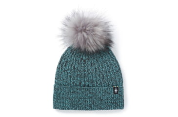 Image of Smartwool Powder Pass Beanie, Wave Blue/Charcoal Marl, One Size, SW000464F16-1FM