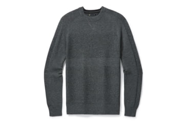 Image of Smartwool Ripple Ridge Crew Sweater - Mens, Lunar Gray Heather/Charcoal Heather, Large, SW016424E52-L