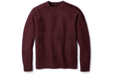 Image of Smartwool Ripple Ridge Crew Sweater - Mens, Tibetan Red H-Charcoal Heather, Large, SW000297A78-L