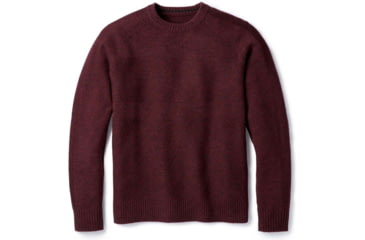 Image of Smartwool Ripple Ridge Crew Sweater - Mens, Tibetan Red Heather/Charcoal Heather, Extra Large, SW000297A78