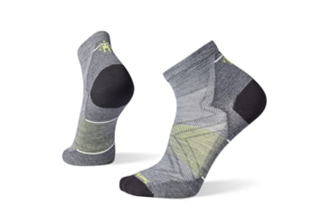 Image of Smartwool Run Zero Cushion Ankle Socks, Medium Gray, Small, SW001653052100S000
