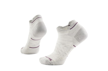 Image of Smartwool Run Zero Cushion Low Ankle Socks - Womens, Ash, Large, SW001668069100L000