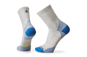 Image of Smartwool Run Zero Cushion Mid Crew Socks - Unisex, Ash, Extra Large, SW0016550691-069 ASH-XL