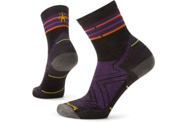 Image of Smartwool Run Zero Cushion Mid Crew Socks - Womens, 003 Charcoal, Large, SW001676003L