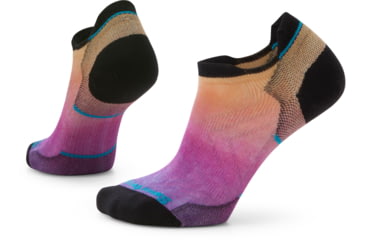Image of Smartwool Run Zero Cushion Ombre Print Low Ankle Socks - Womens, 823 Tandoori Orange, Large, SW001670823L