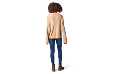 Image of Smartwool Shadow Pine Cable V-Neck Sweater - Womens, Camel Heather, Large, SW016394D99-L