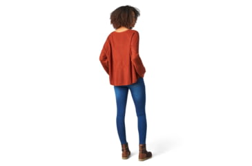 Image of Smartwool Shadow Pine Cable V-Neck Sweater - Womens, Ginger Heather, Medium, SW016394E14-M