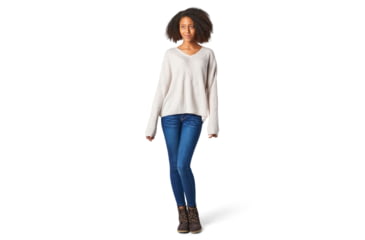 Image of Smartwool Shadow Pine Cable V-Neck Sweater - Womens, Rainbow Donegal, Extra Large, SW016394E48-XL