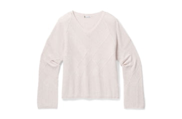 Image of Smartwool Shadow Pine Cable V-Neck Sweater - Womens, Rainbow Donegal, Extra Large, SW016394E48-XL