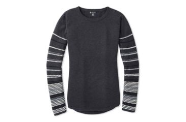 Image of Smartwool Shadow Pine Crew Sweater - Womens, Charcoal Heather, Large, SW019276010-L