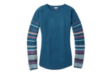 Image of Smartwool Shadow Pine Crew Sweater - Womens, Deep Marlin Heather, Medium, SW019276C52-M