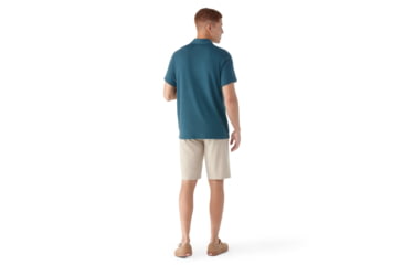 Image of Smartwool Short Sleeve Polo - Mens, Twilight Blue, Extra Large, SW002361G7410XL000