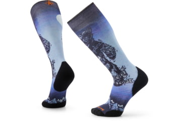 Image of Smartwool Ski Targeted Cushion Always Explore Print OTC Socks - Mens, 150 Multi Color, Extra Large, SW001909150XL
